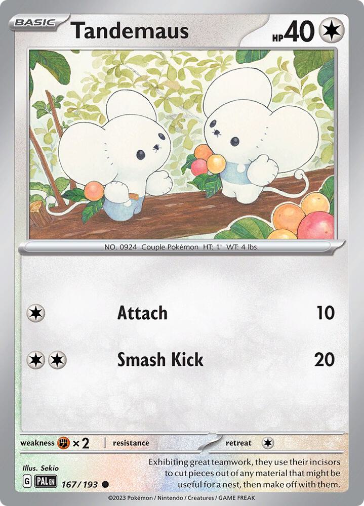 Tandemaus 167/193, Paldea Evolved Pokémon card