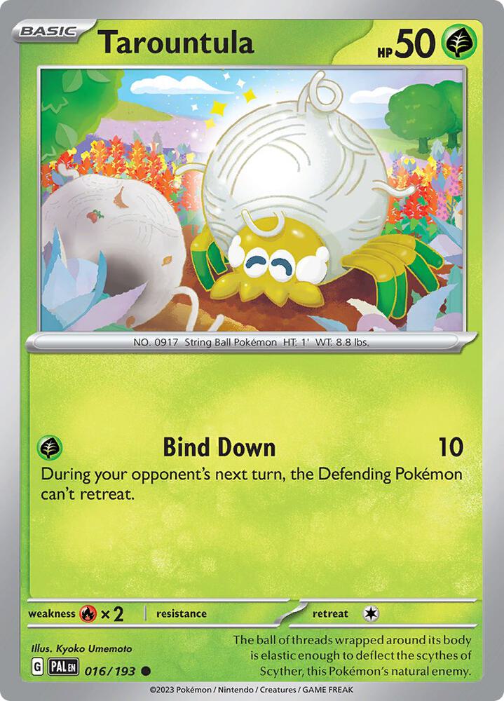 Tarountula 016/193 Reverse Holofoil, Paldea Evolved Pokémon card