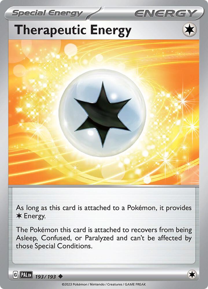 Therapeutic Energy 193/193, Paldea Evolved Pokémon card