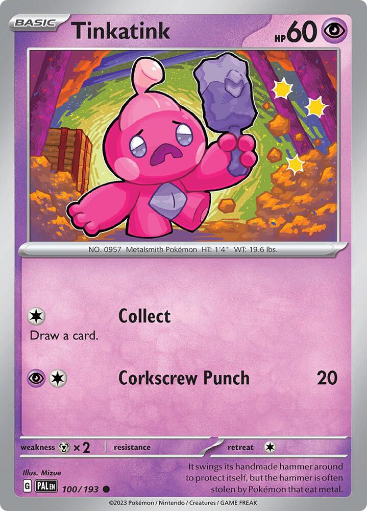 Tinkatink 100/193, Paldea Evolved Pokémon card