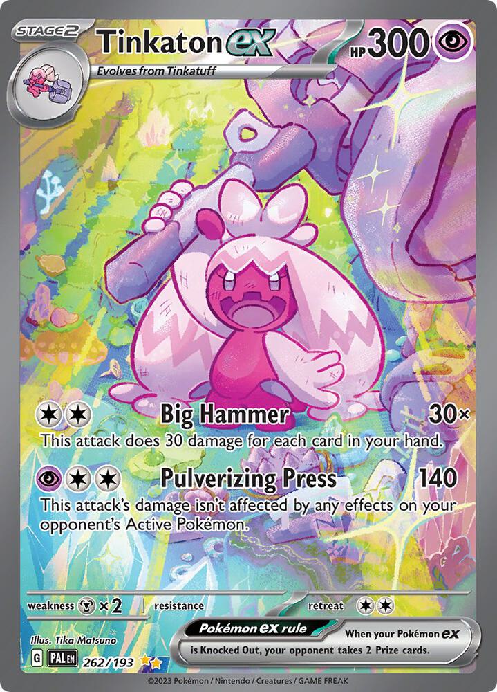 Tinkaton ex 262/193 Holofoil, Paldea Evolved Pokémon card