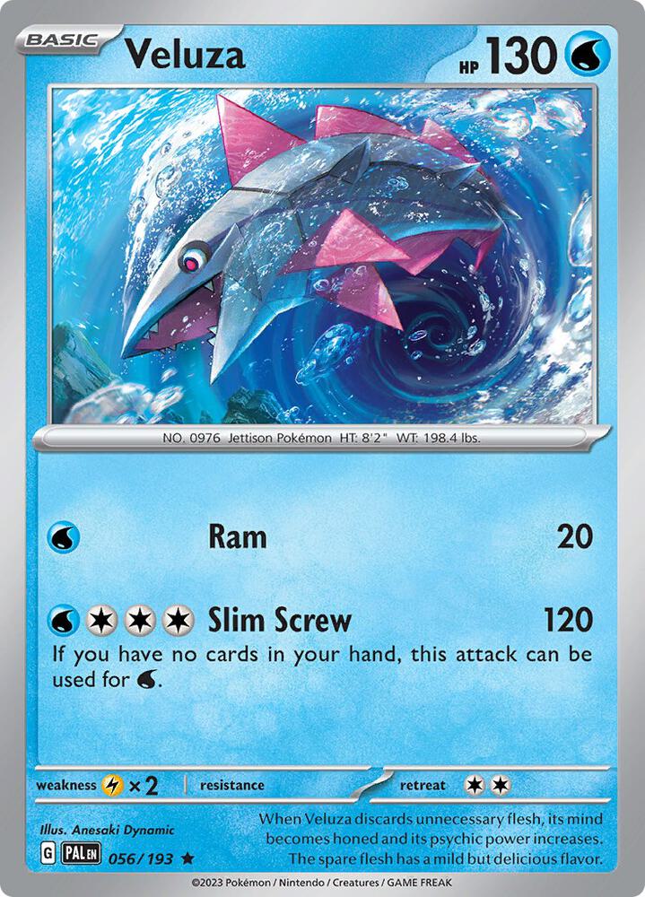 Veluza 056/193 Reverse Holofoil, Paldea Evolved Pokémon card