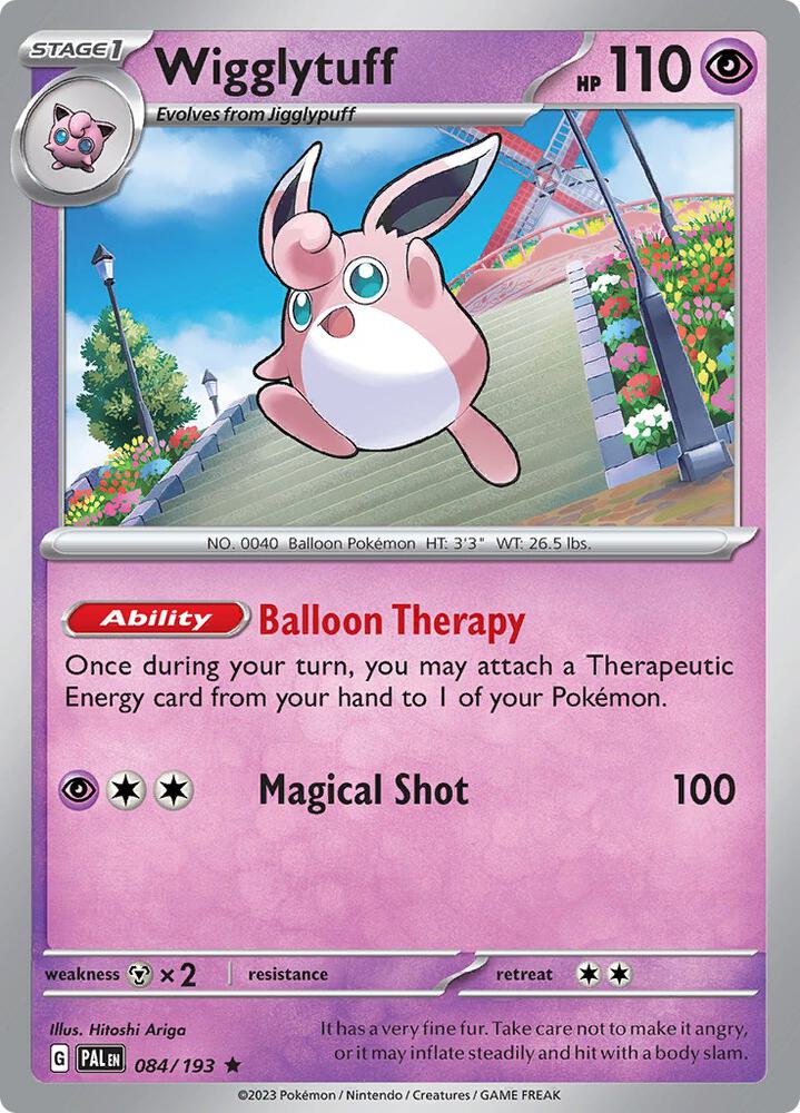 Wigglytuff 084/193 Holofoil, Paldea Evolved Pokémon card