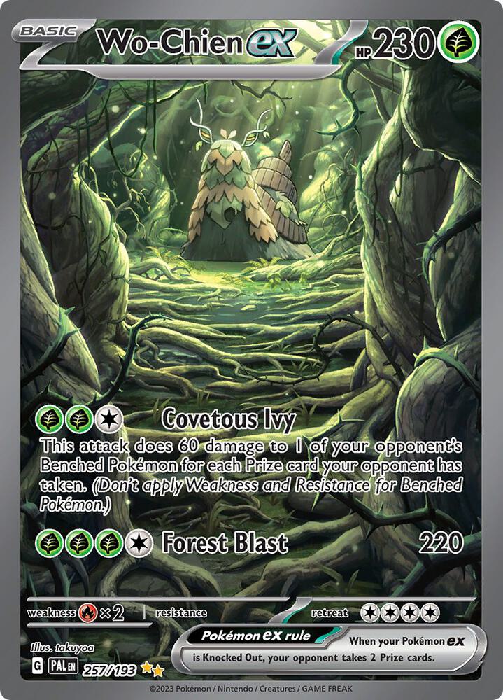Wo-Chien ex 257/193 Holofoil, Paldea Evolved Pokémon card