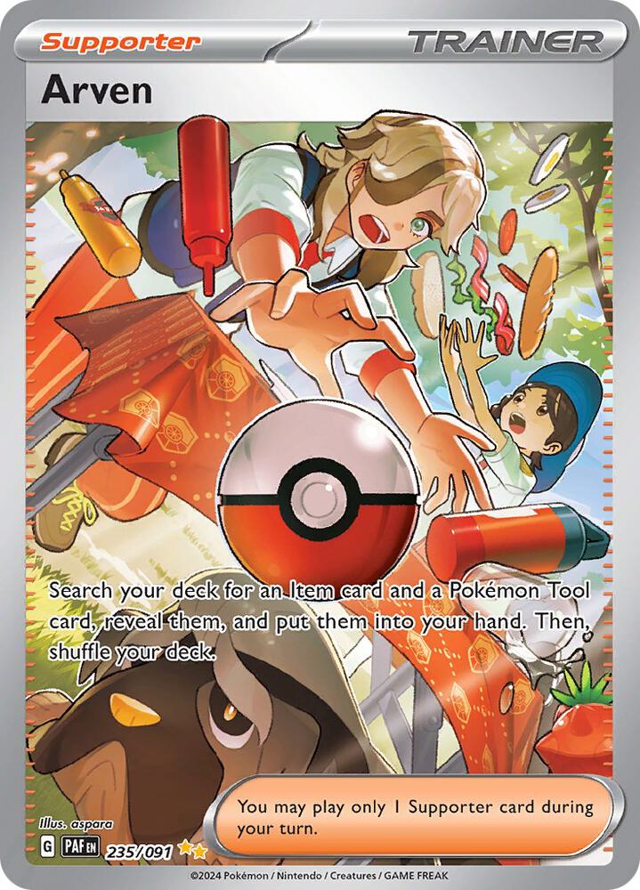 Arven 235/091 Holofoil, Paldean Fates Pokémon card