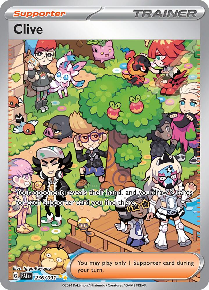 Clive 236/091 Holofoil, Paldean Fates Pokémon card