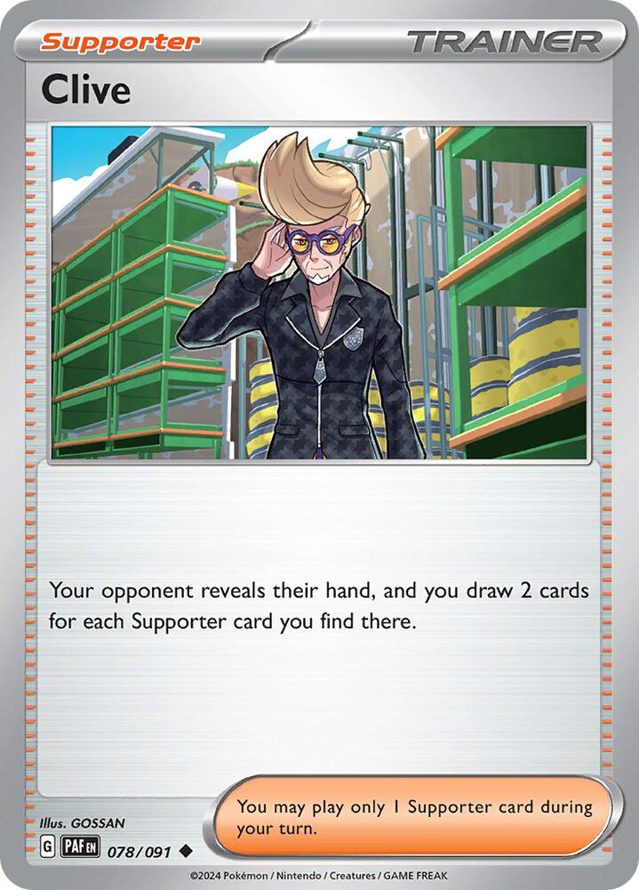 Clive 078/091, Paldean Fates Pokémon card