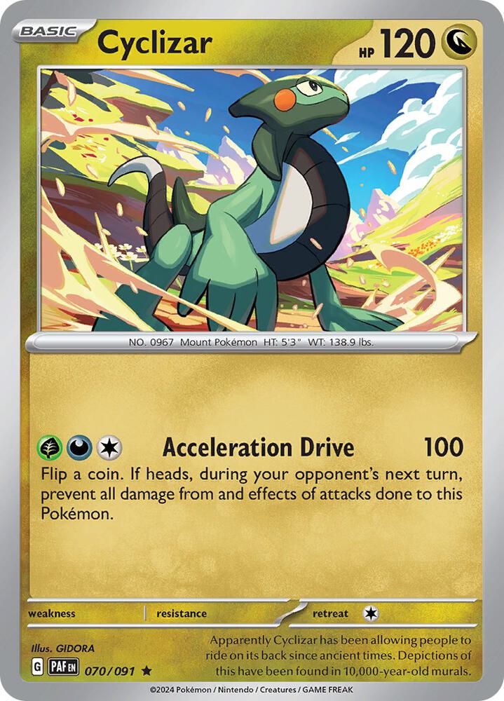 Cyclizar 070/091 Holofoil, Paldean Fates Pokémon card