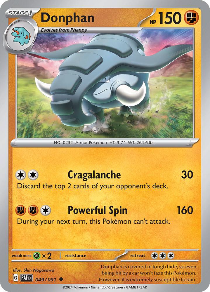 Donphan 049/091 — Paldean Fates Pokémon card