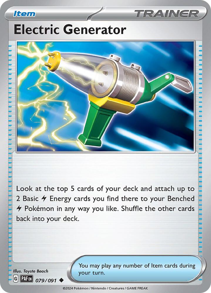 Pokemon - Paldean Fates - Electric Generator - 079/091 - Reverse Holofoil