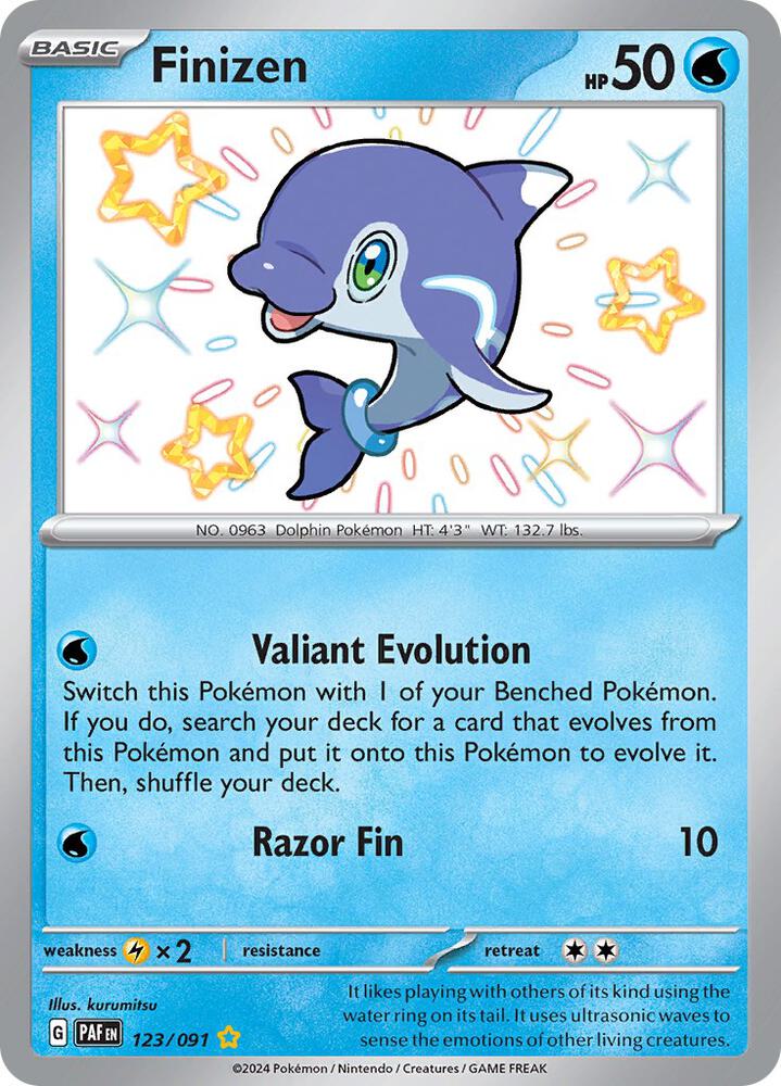 Finizen 123/091 Holofoil — Paldean Fates Pokémon card