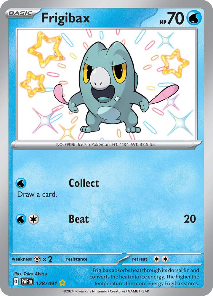 Frigibax 128/091 Holofoil — Paldean Fates Pokémon card