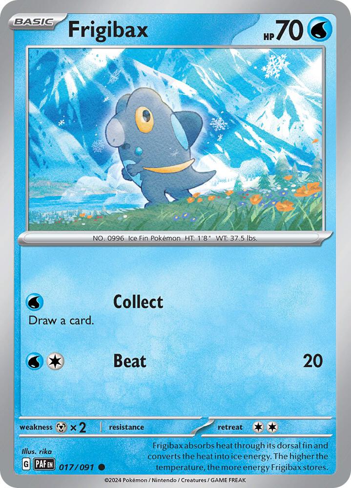 Frigibax 017/091 Reverse Holofoil — Paldean Fates Pokémon card