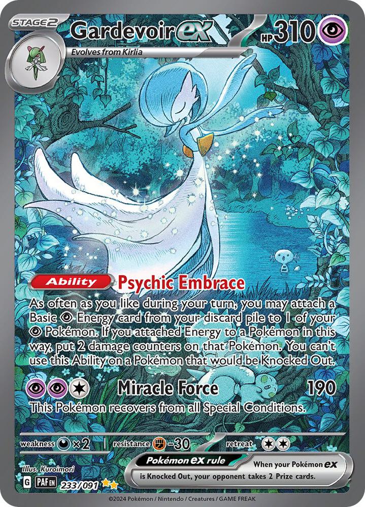 Gardevoir ex 233/091 Holofoil, Paldean Fates Pokémon card