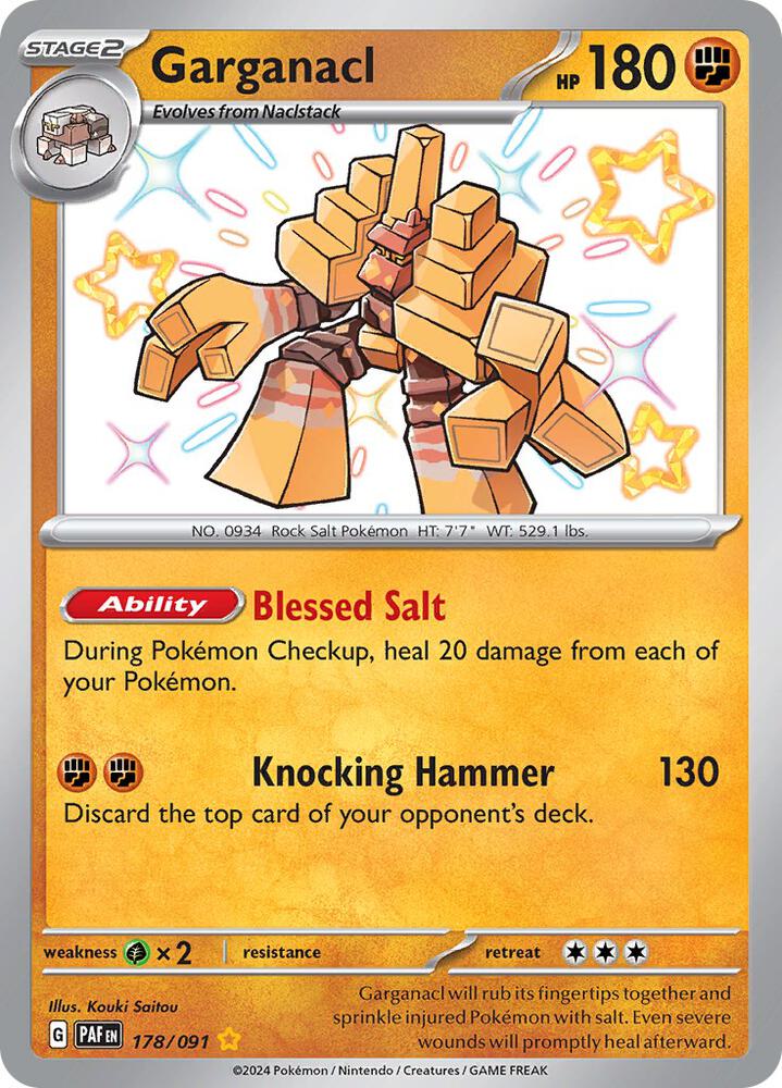 Pokemon - Paldean Fates - Garganacl - 178/091 - Holofoil