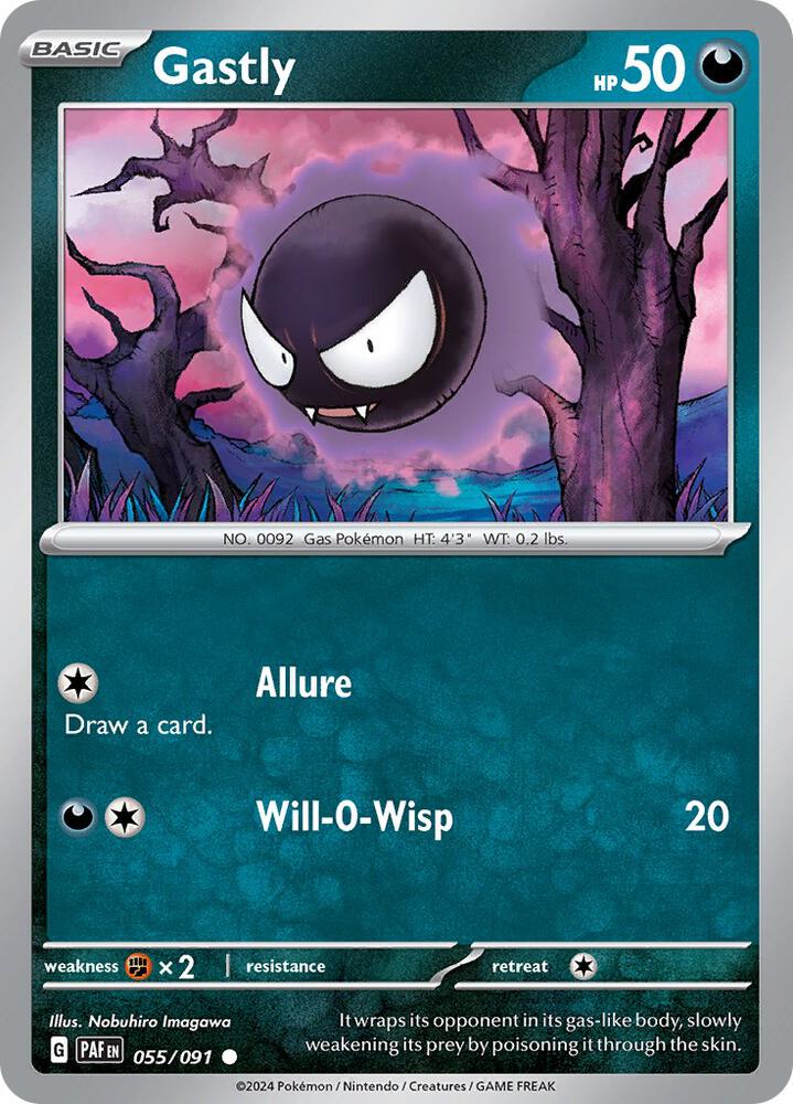 Gastly 055/091 — Paldean Fates Pokémon card