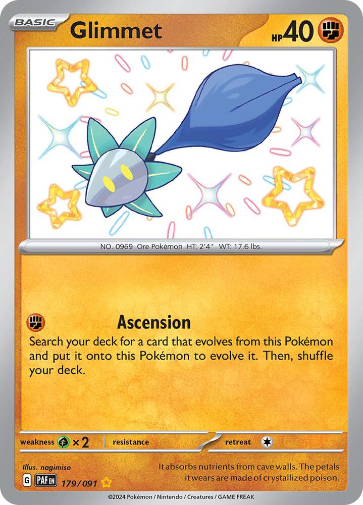 Glimmet 179/091 Holofoil, Paldean Fates Pokémon card