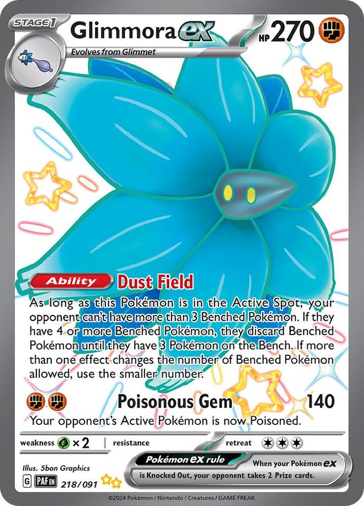 Glimmora ex 218/091 Holofoil, Paldean Fates Pokémon card