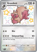Greedent 206/091 Holofoil, Paldean Fates Pokémon card