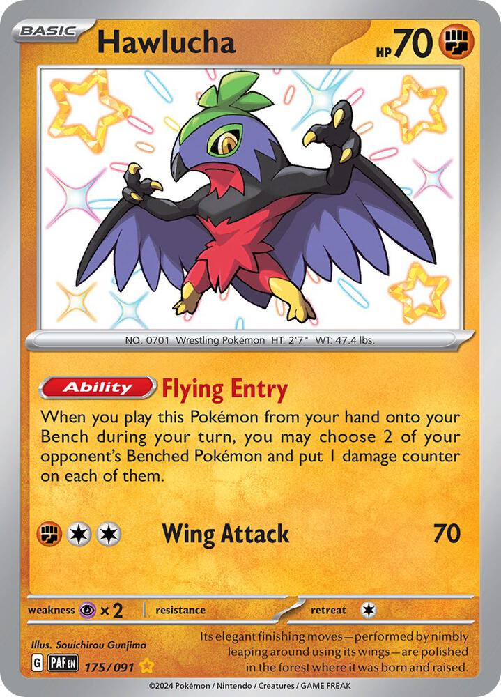 Pokemon - Paldean Fates - Hawlucha - 175/091 - Holofoil