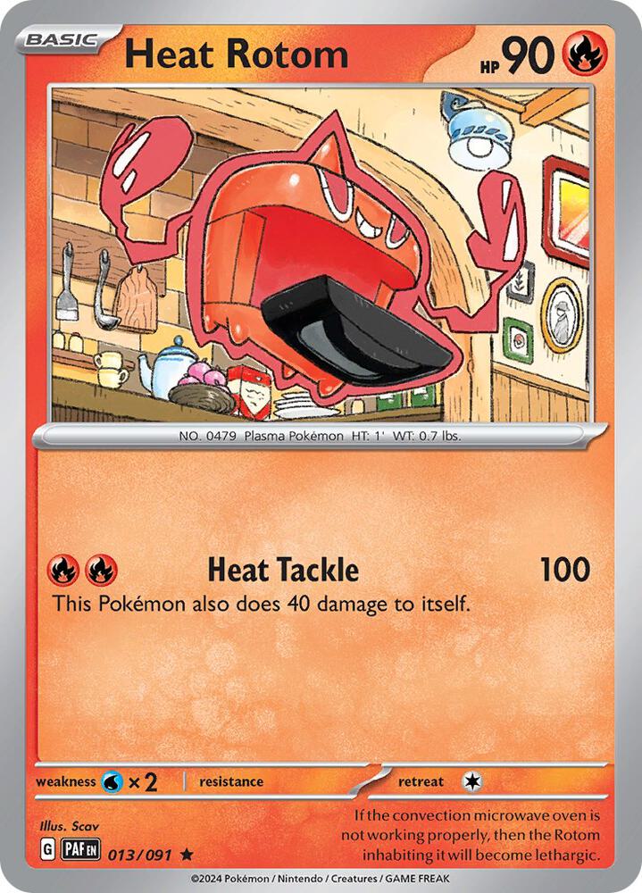 Heat Rotom 013/091 Reverse Holofoil — Paldean Fates Pokémon card