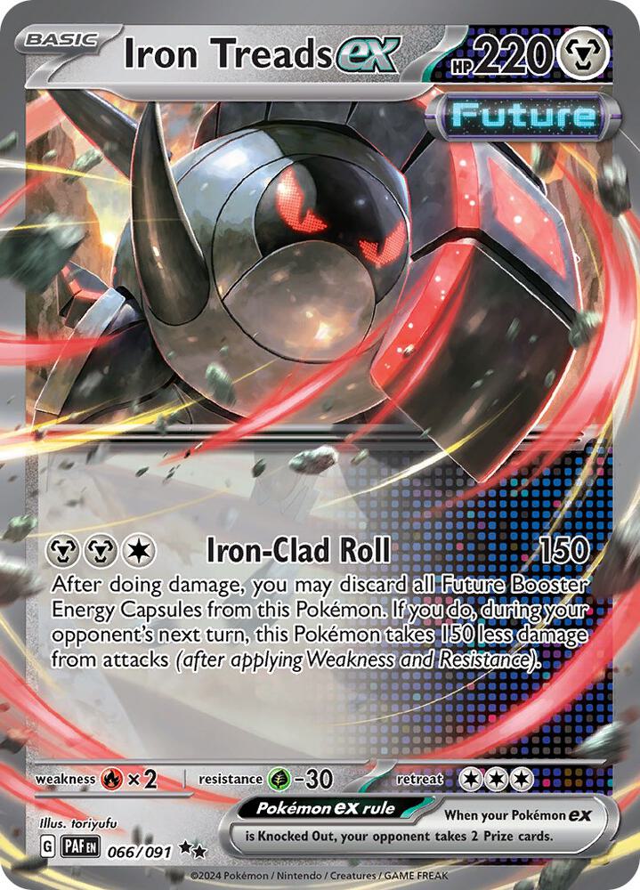 Iron Treads ex 066/091 Holofoil — Paldean Fates Pokémon card