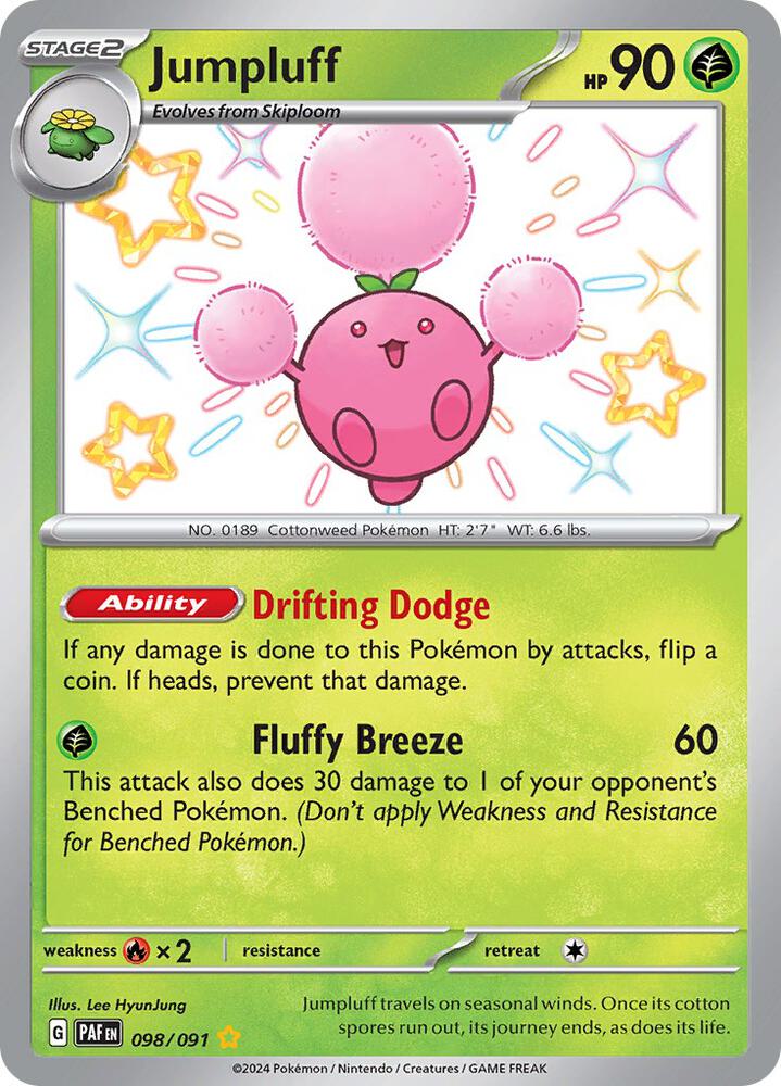 Jumpluff 098/091 Holofoil — Paldean Fates Pokémon card