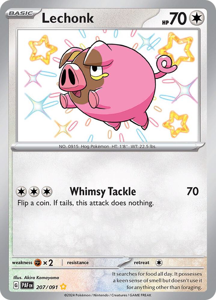 Pokemon - Paldean Fates - Lechonk - 207/091 - Holofoil