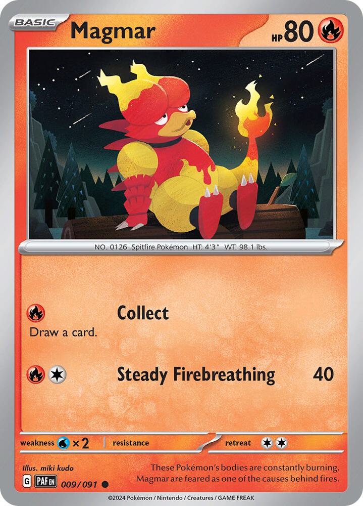 Pokemon - Paldean Fates - Magmar - 009/091 - Reverse Holofoil
