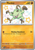 Mankey 169/091 Holofoil, Paldean Fates Pokémon card