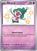 Mime Jr. 157/091 Holofoil, Paldean Fates Pokémon card