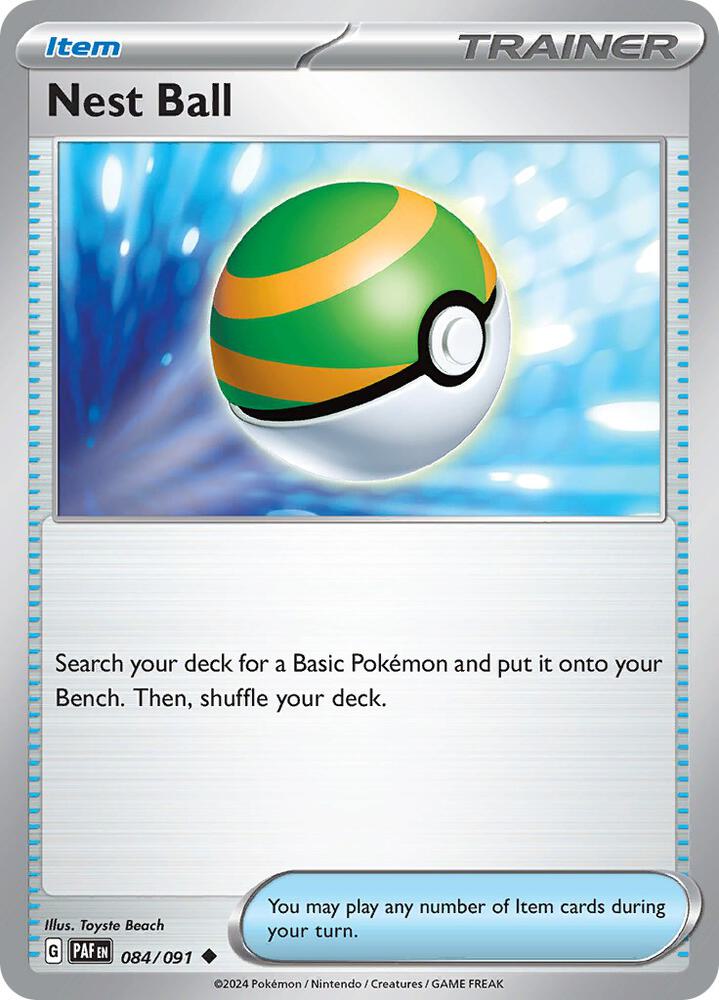 Pokemon - Paldean Fates - Nest Ball - 084/091 - Reverse Holofoil