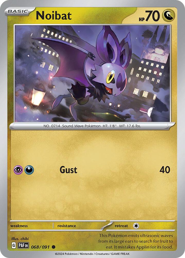 Noibat 068/091 — Paldean Fates Pokémon card