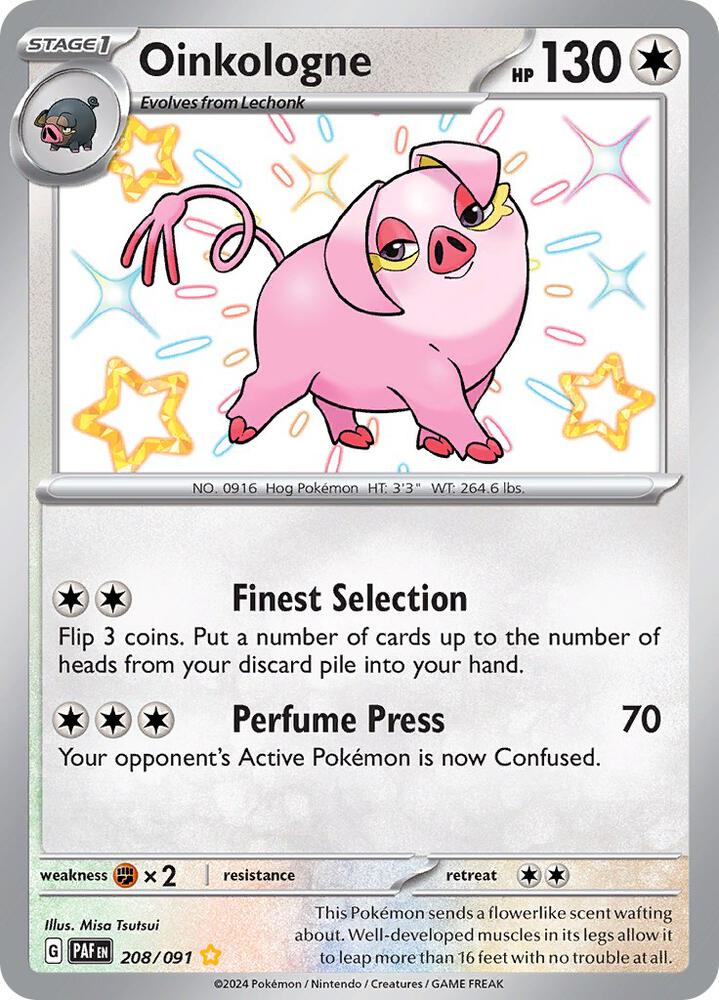 Oinkologne 208/091 Holofoil — Paldean Fates Pokémon card