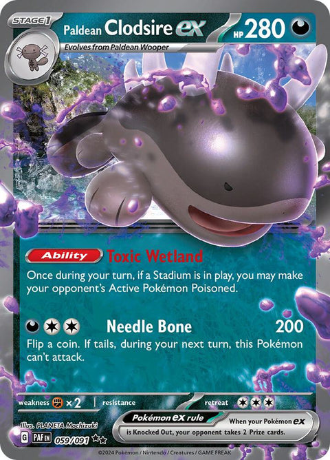 Pokemon - Paldean Fates - Paldean Clodsire ex - 059/091 - Holofoil