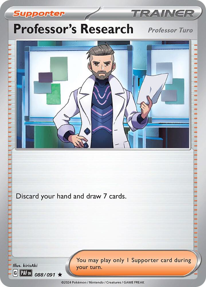 Professor's Research 088/091 Holofoil, Paldean Fates Pokémon card