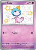 Ralts 153/091 Holofoil, Paldean Fates Pokémon card