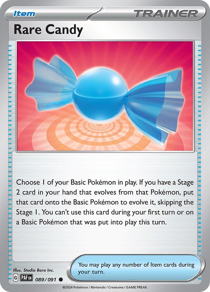 Rare Candy 089/091 Reverse Holofoil, Paldean Fates Pokémon card