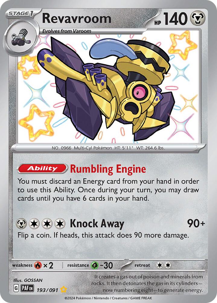 Revavroom 193/091 Holofoil, Paldean Fates Pokémon card