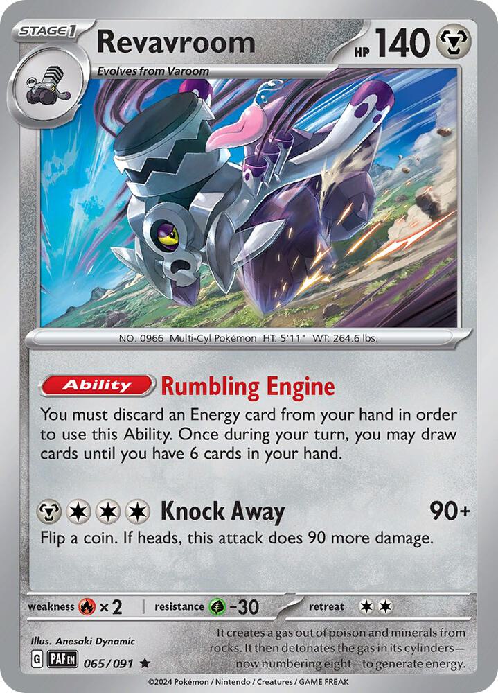 Revavroom 065/091 Holofoil — Paldean Fates Pokémon card