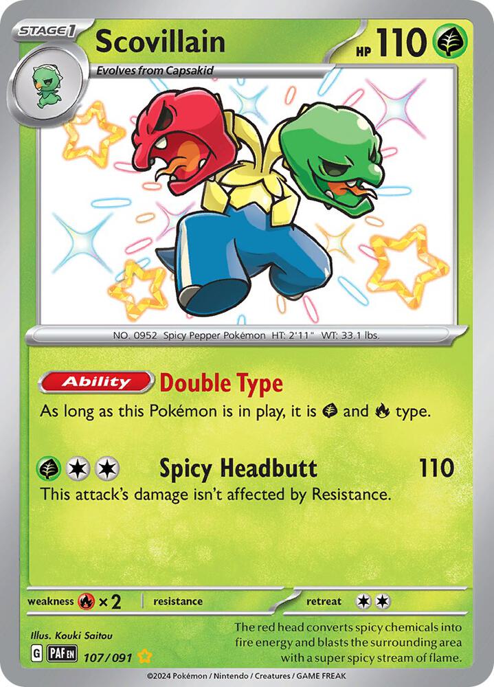 Scovillain 107/091 Holofoil — Paldean Fates Pokémon card