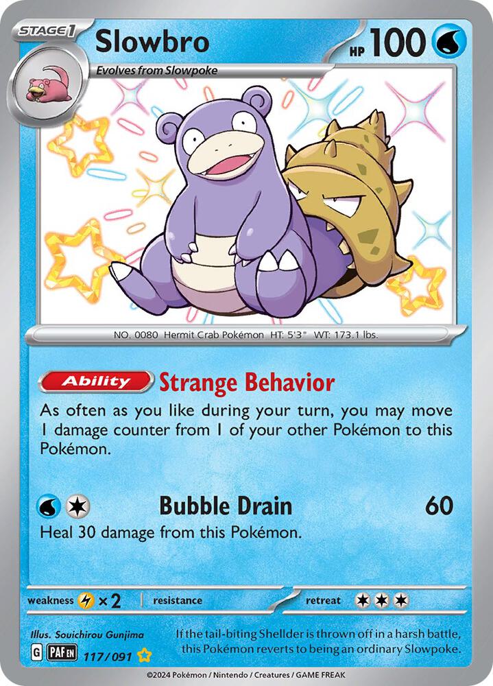 Slowbro 117/091 Holofoil — Paldean Fates Pokémon card