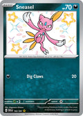 Sneasel 182/091 Holofoil, Paldean Fates Pokémon card