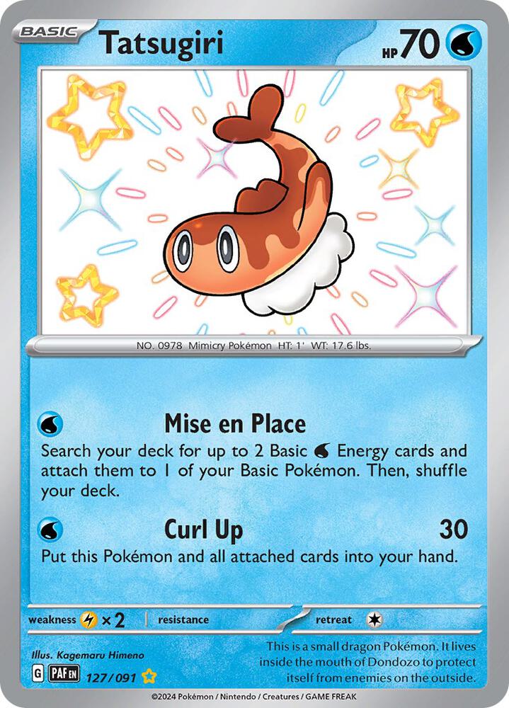 Tatsugiri 127/091 Holofoil — Paldean Fates Pokémon card