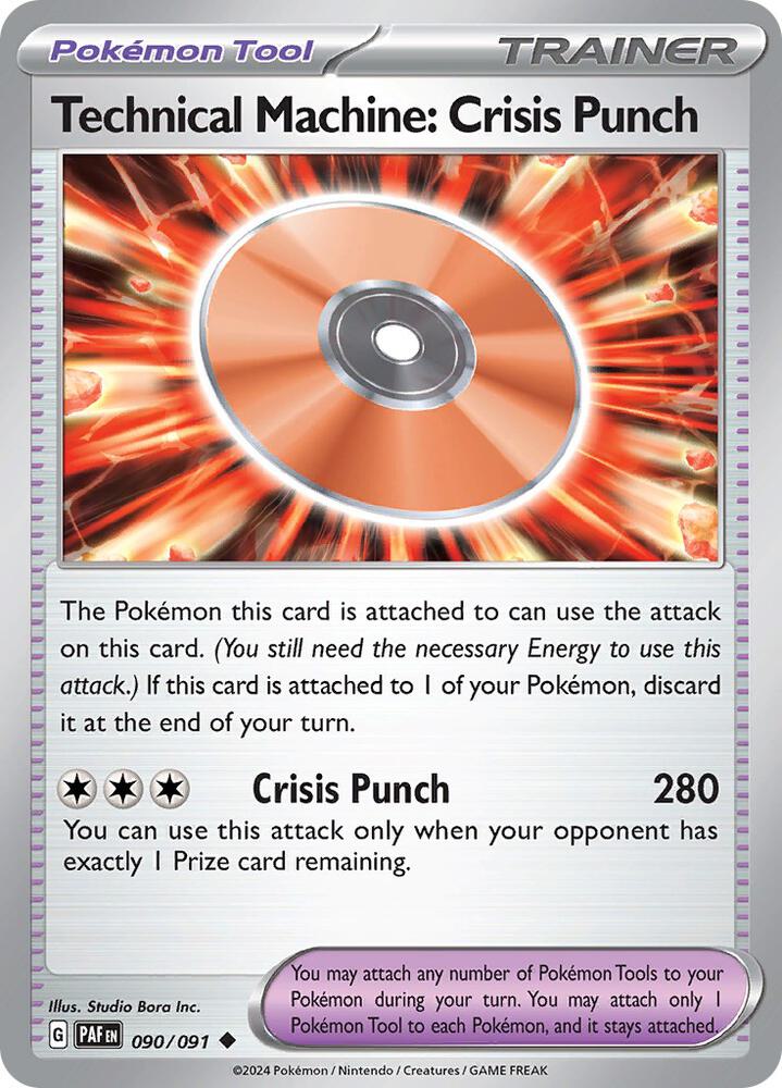 Technical Machine: Crisis Punch 090/091, Paldean Fates Pokémon card