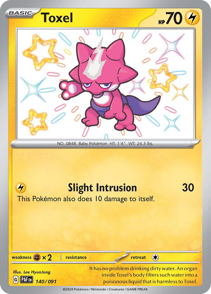 Toxel 140/091 Holofoil — Paldean Fates Pokémon card