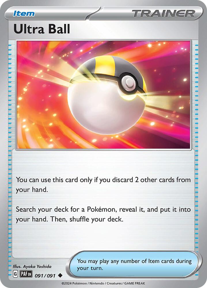 Ultra Ball 091/091 Reverse Holofoil, Paldean Fates Pokémon card