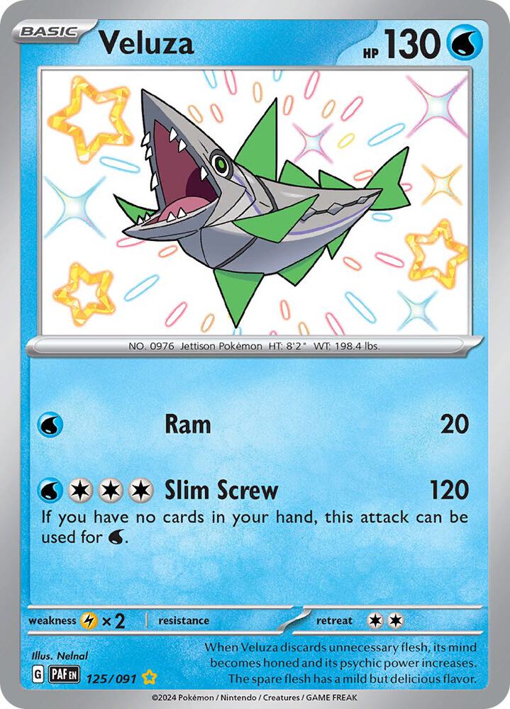 Veluza 125/091 Holofoil — Paldean Fates Pokémon card