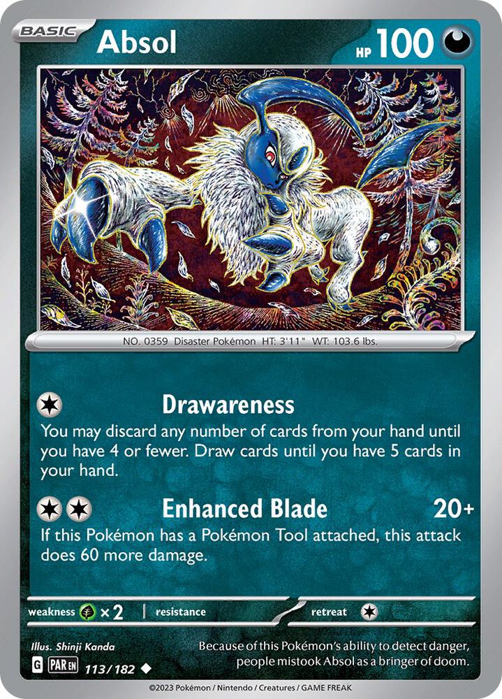Absol 113/182, Paradox Rift Pokémon card
