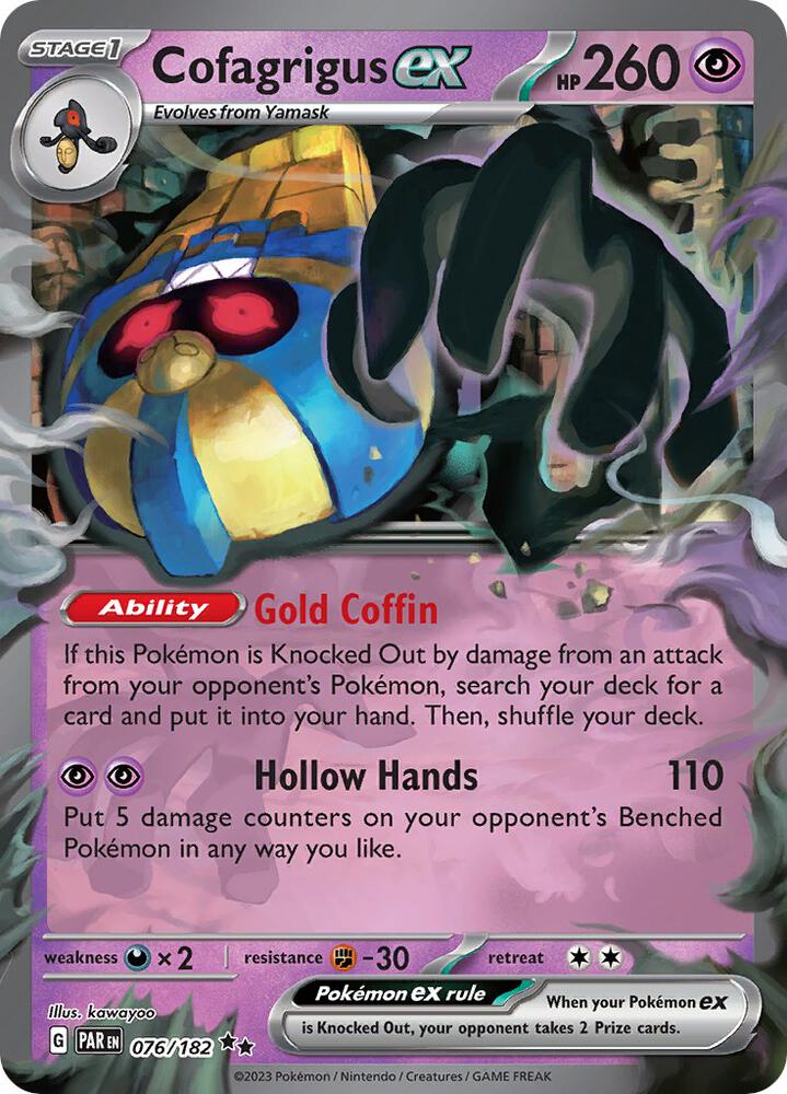 Pokemon - Paradox Rift - Cofagrigus ex - 076/182 - Holofoil
